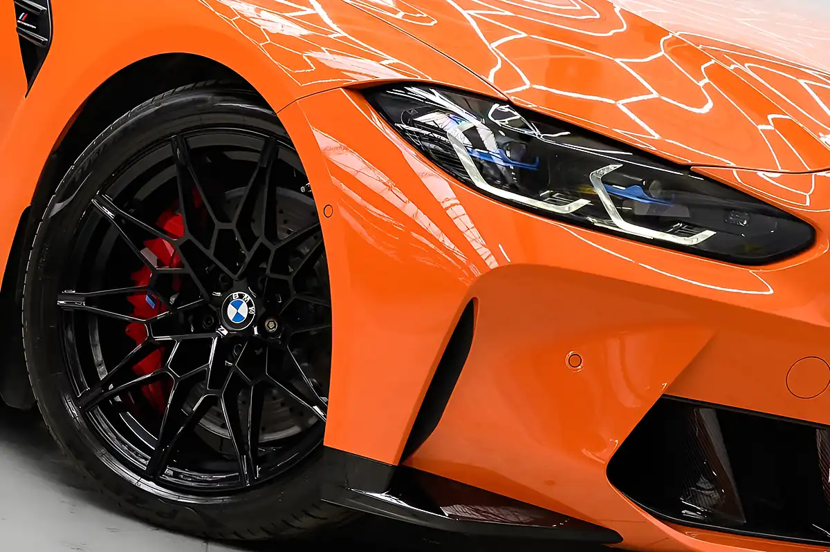 Used 2022 BMW M3 Competition Orange - Interior and Exterior details 2