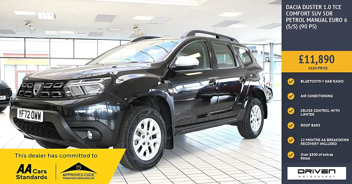 Used 2022 Dacia Duster Comfort Black - Front View