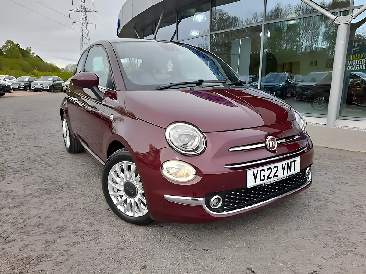 Used 2022 Fiat 500 Dolcevita (part Leather) Red - Front View