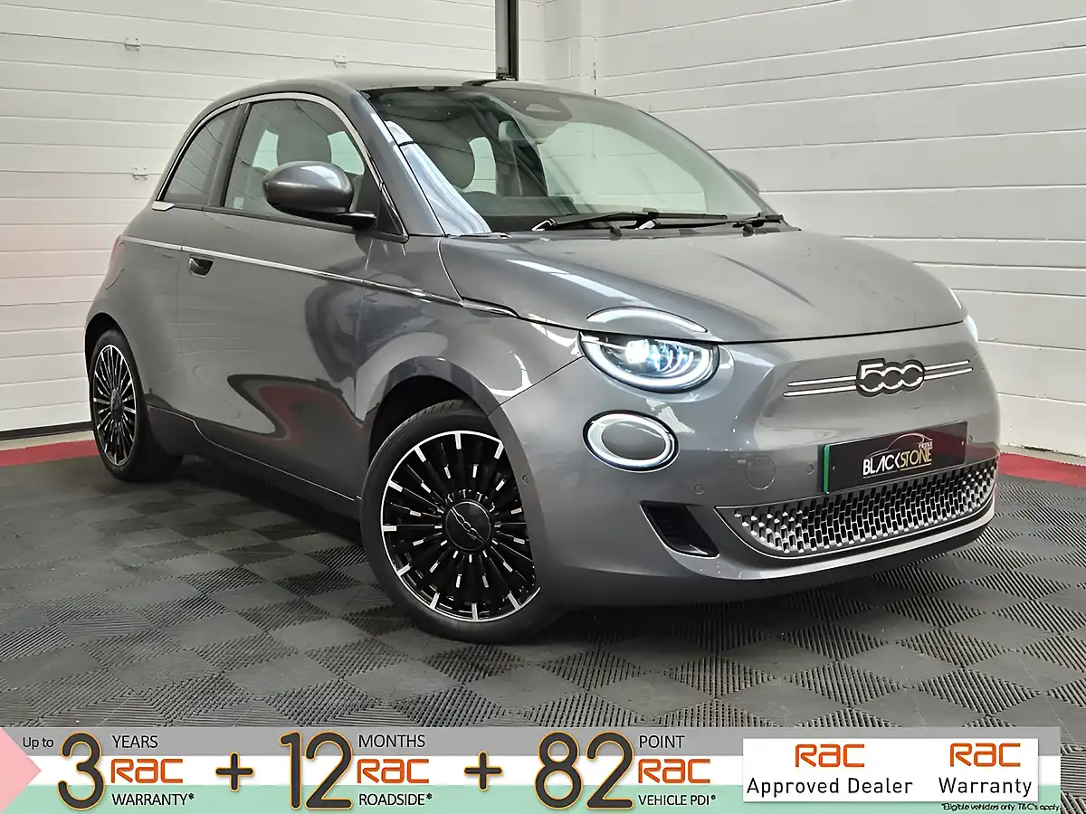 Used 2022 Fiat 500E La Prima Grey - Front View