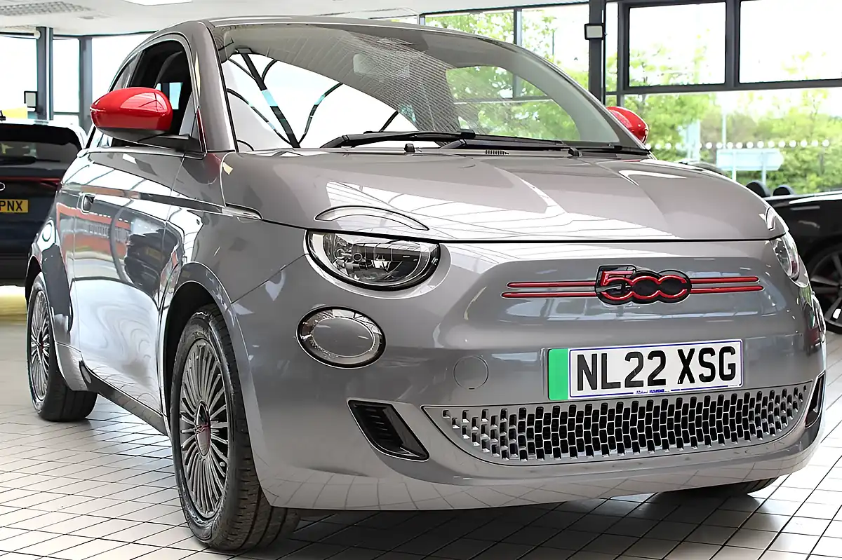 Used 2022 Fiat 500e Red Grey - Interior and Exterior details 12
