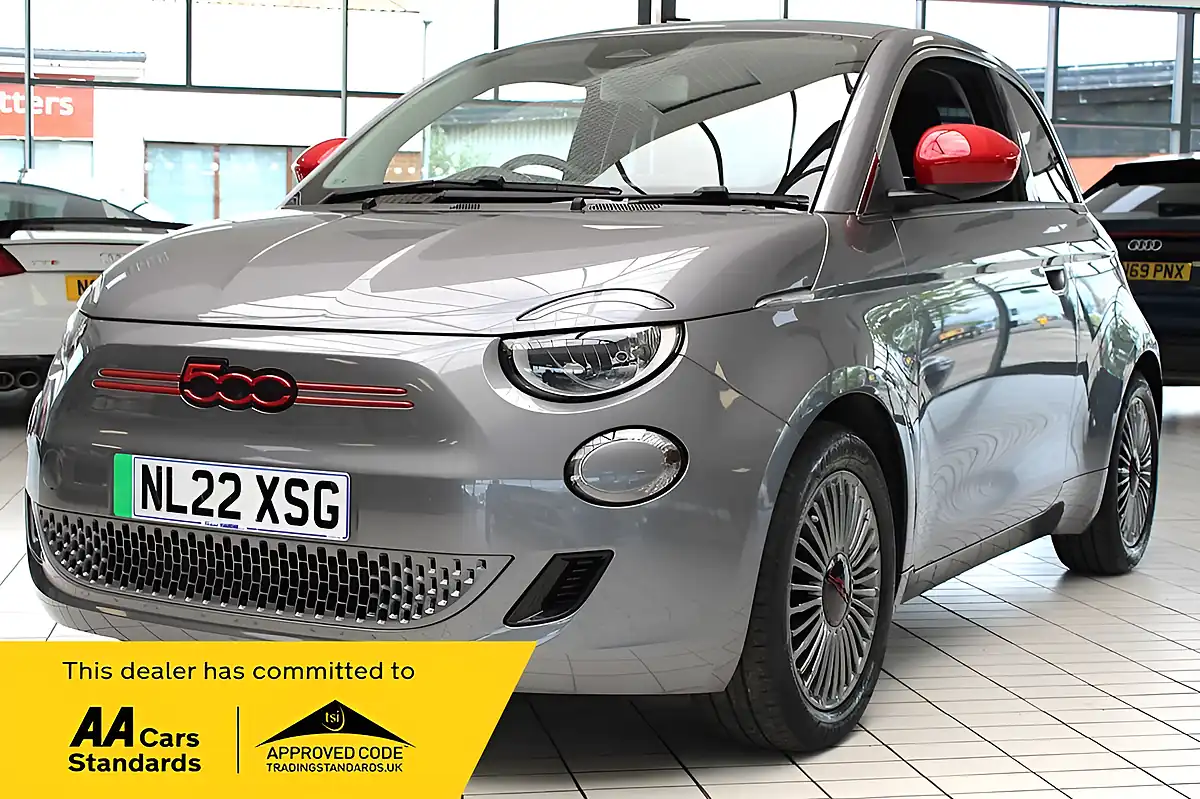 Used 2022 Fiat 500e Red Grey - Interior and Exterior details 2