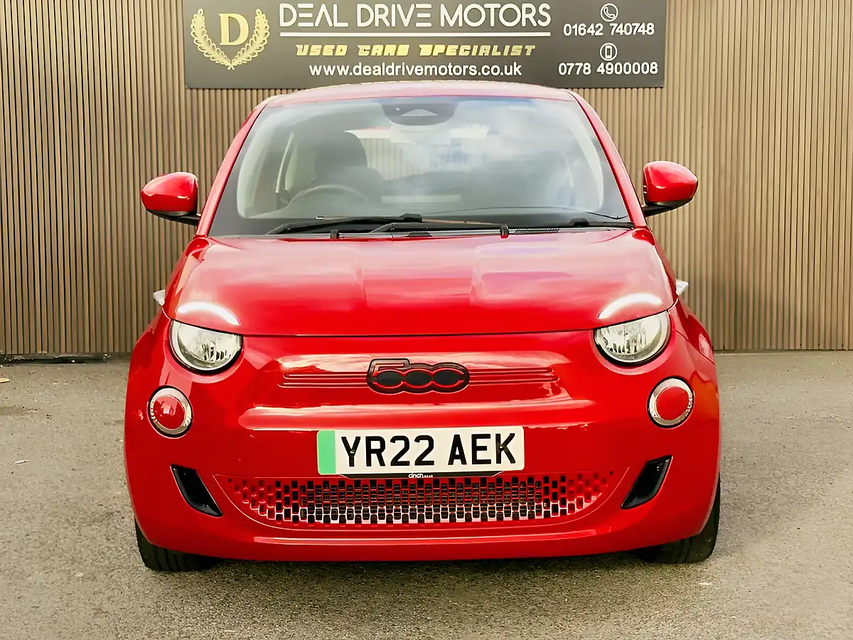 Used 2022 Fiat 500e Red Hatchback Red - Interior and Exterior details 3