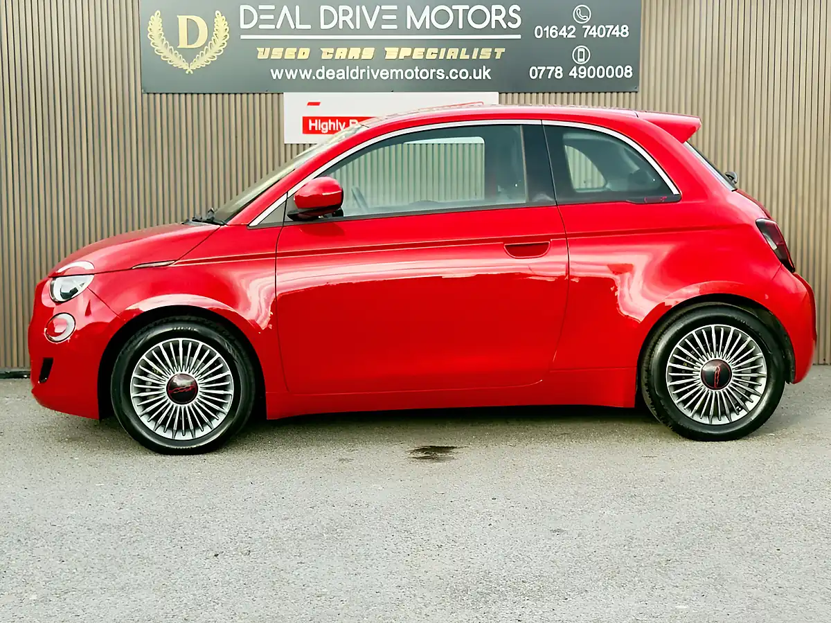 Used 2022 Fiat 500e Red Hatchback Red - Interior and Exterior details 5