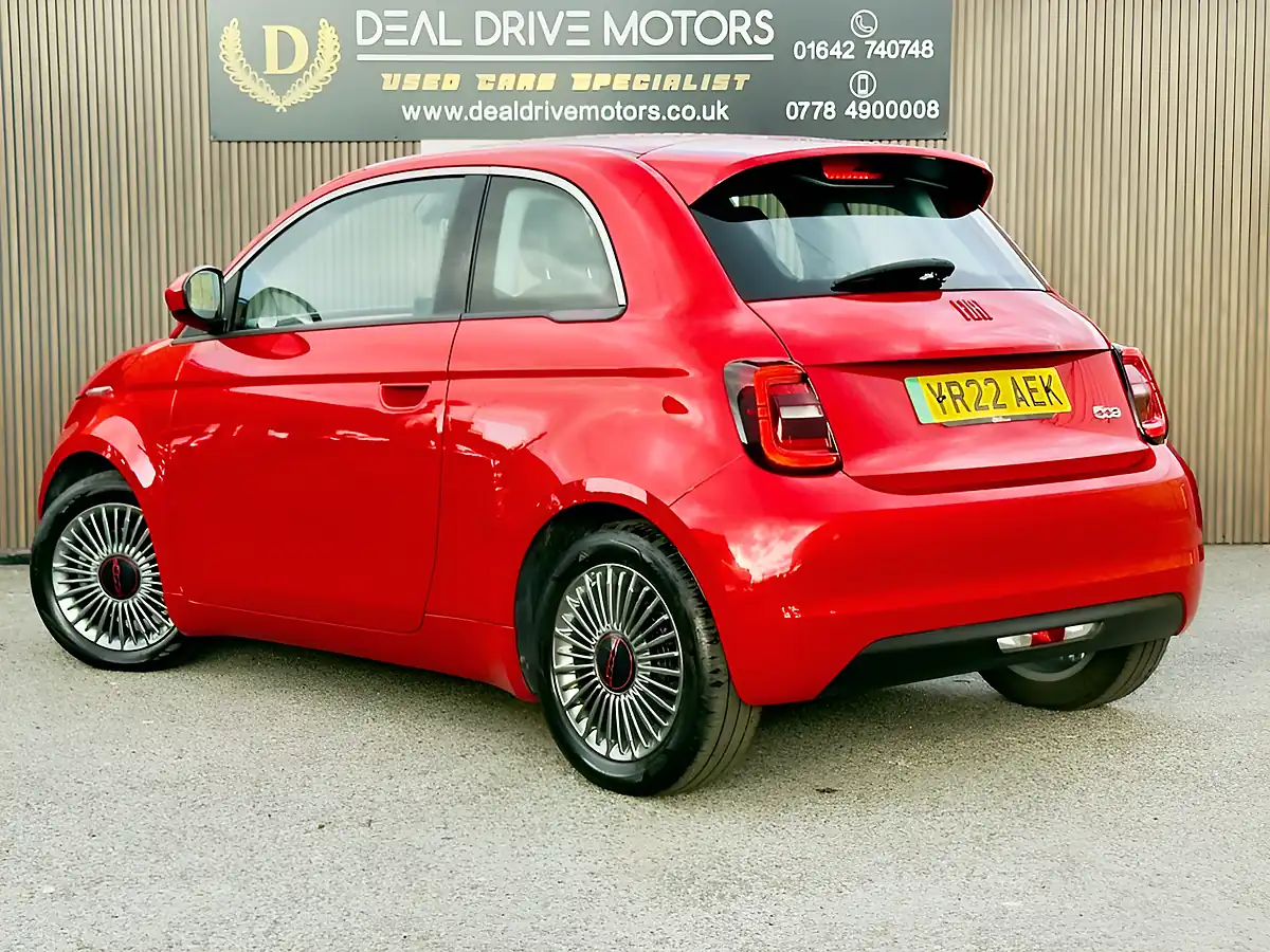 Used 2022 Fiat 500e Red Hatchback Red - Interior and Exterior details 6