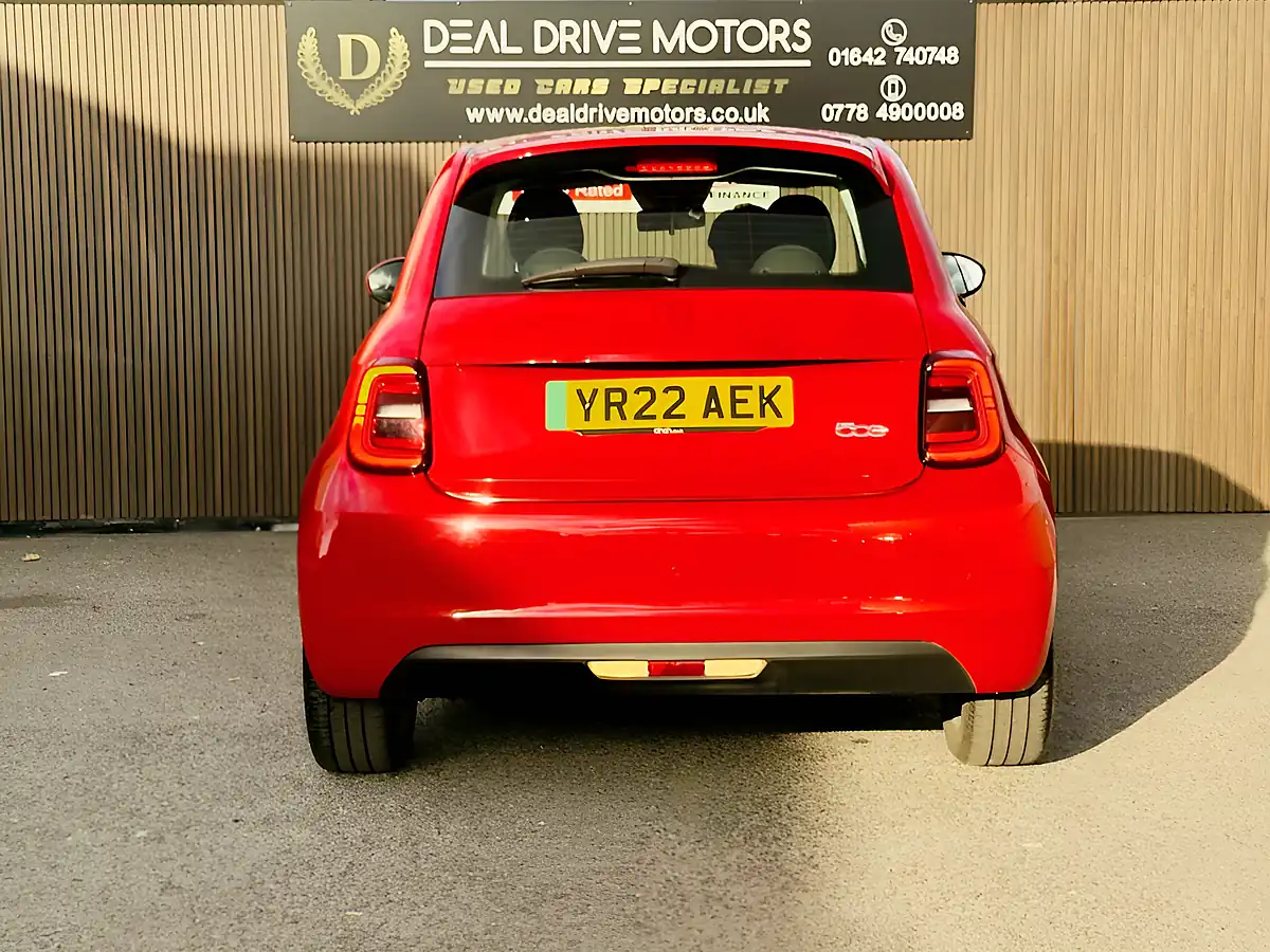 Used 2022 Fiat 500e Red Hatchback Red - Interior and Exterior details 7