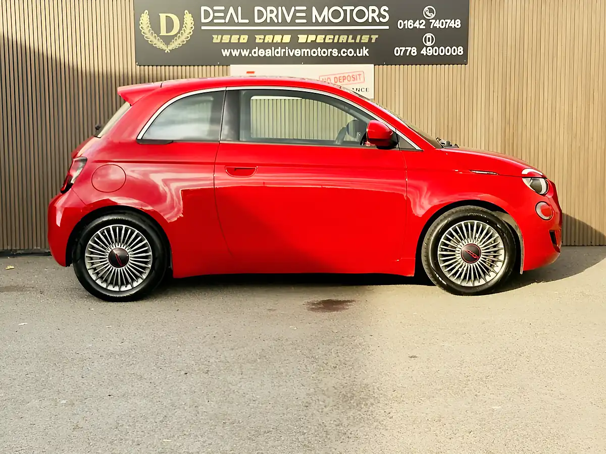Used 2022 Fiat 500e Red Hatchback Red - Interior and Exterior details 9