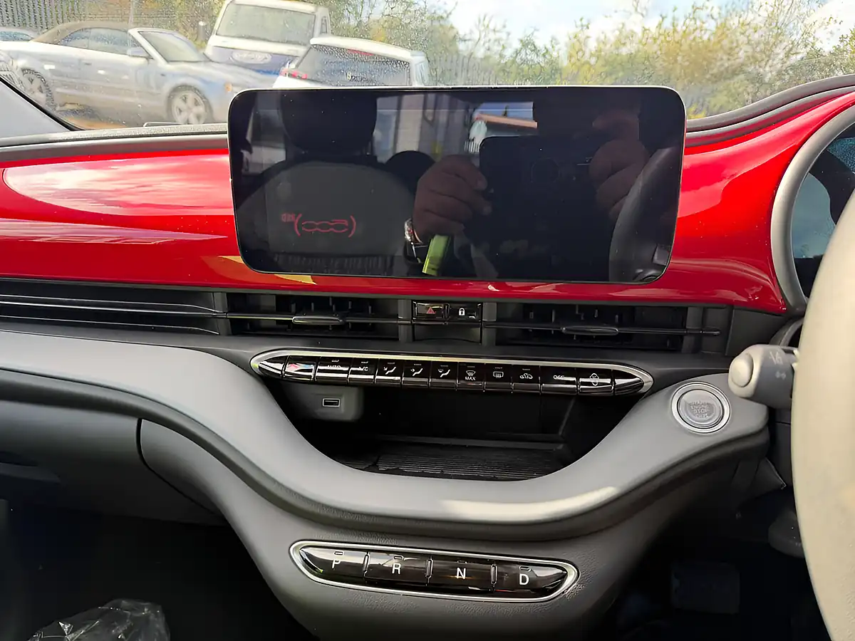 Used 2022 Fiat 500e Red Red - Interior and Exterior details 10