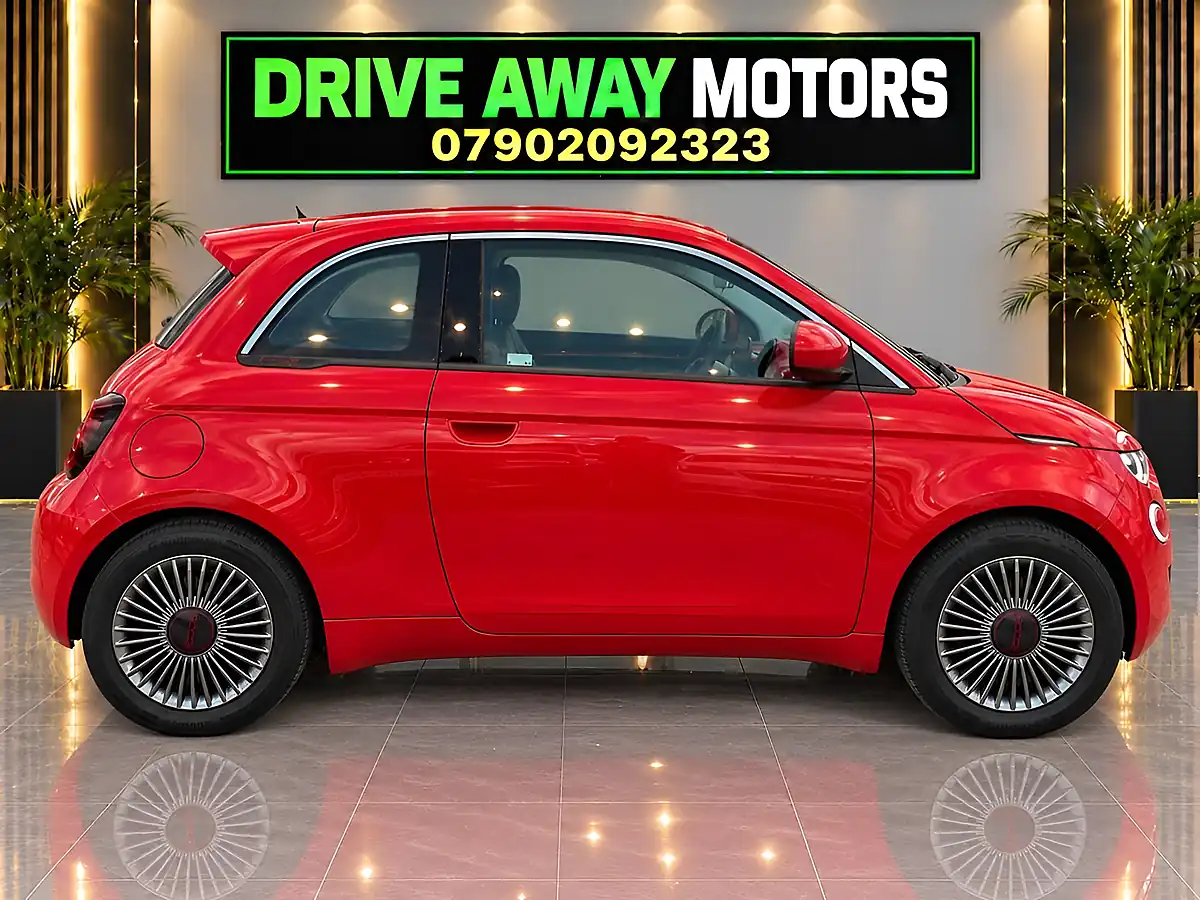 Used 2022 Fiat 500e Red Red - Interior and Exterior details 4