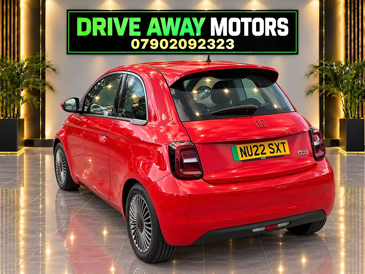 Used 2022 Fiat 500e Red Red - Interior and Exterior details 6