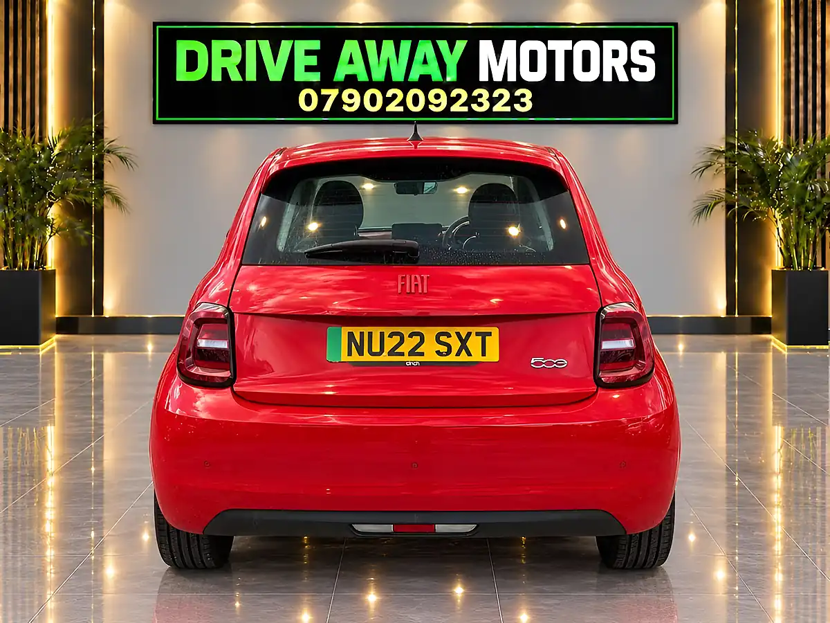 Used 2022 Fiat 500e Red Red - Interior and Exterior details 7