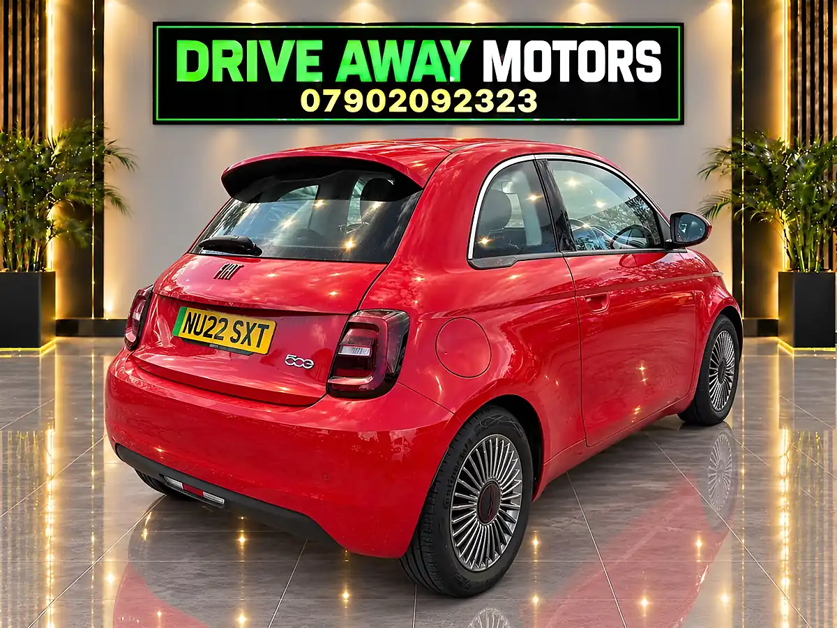 Used 2022 Fiat 500e Red Red - Interior and Exterior details 8