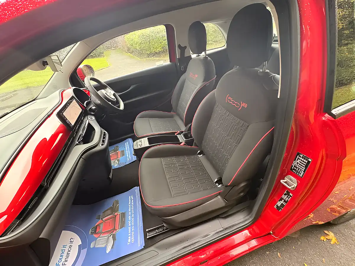 Used 2022 Fiat 500E Red Red - Interior and Exterior details 13
