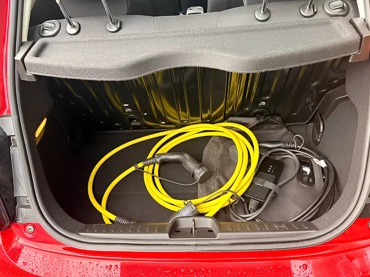 Used 2022 Fiat 500E Red Red - Interior and Exterior details 14