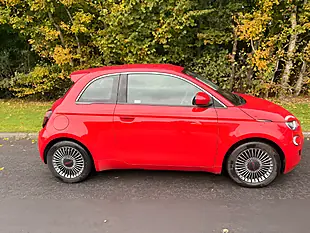 Used 2022 Fiat 500E Red Red - Interior and Exterior details 2