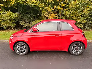 Used 2022 Fiat 500E Red Red - Interior and Exterior details 4