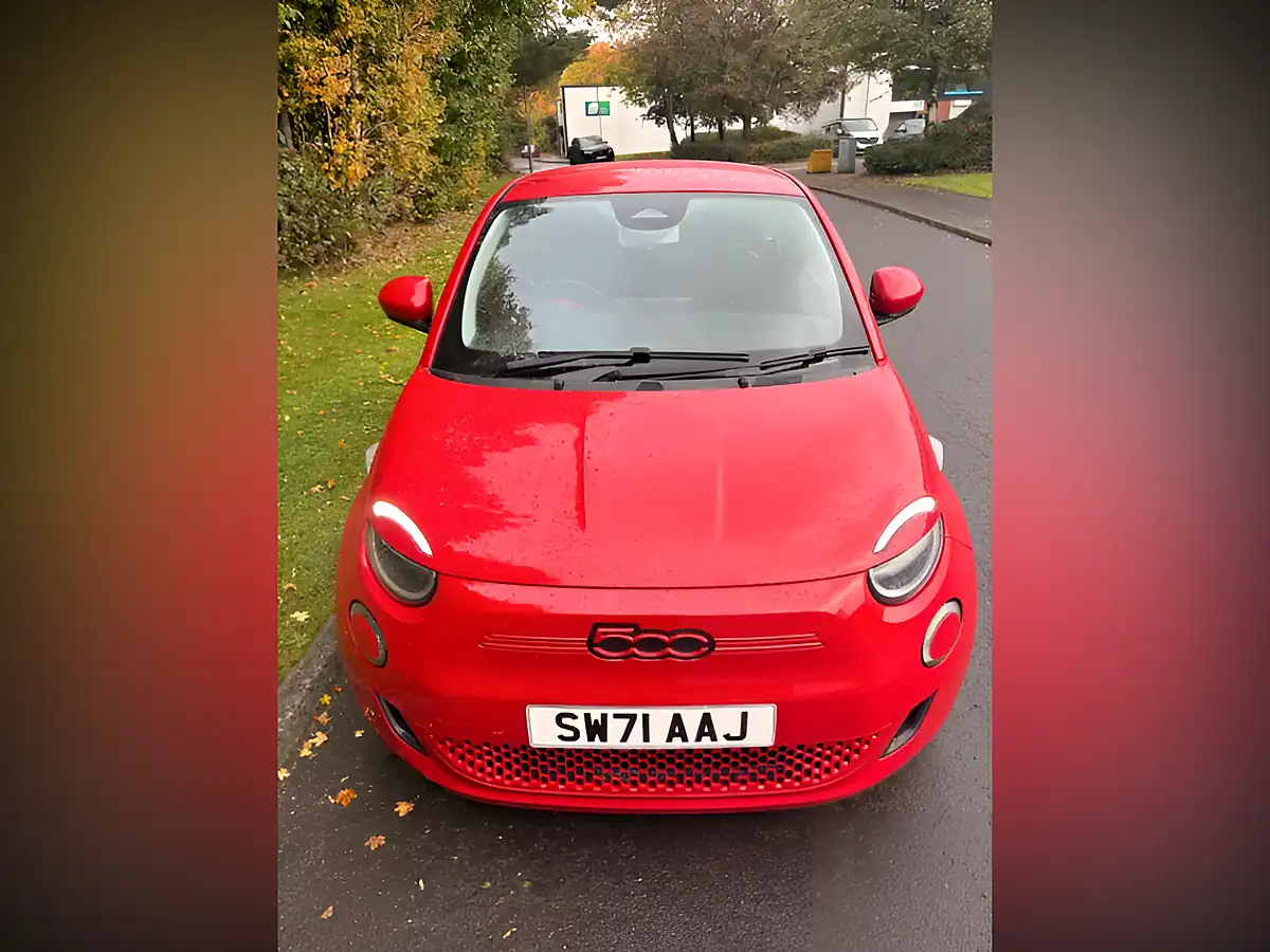 Used 2022 Fiat 500E Red Red - Interior and Exterior details 5