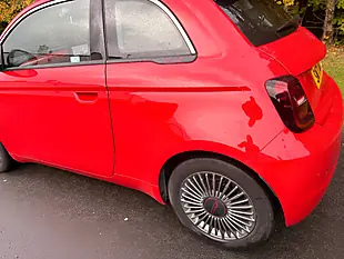 Used 2022 Fiat 500E Red Red - Interior and Exterior details 6
