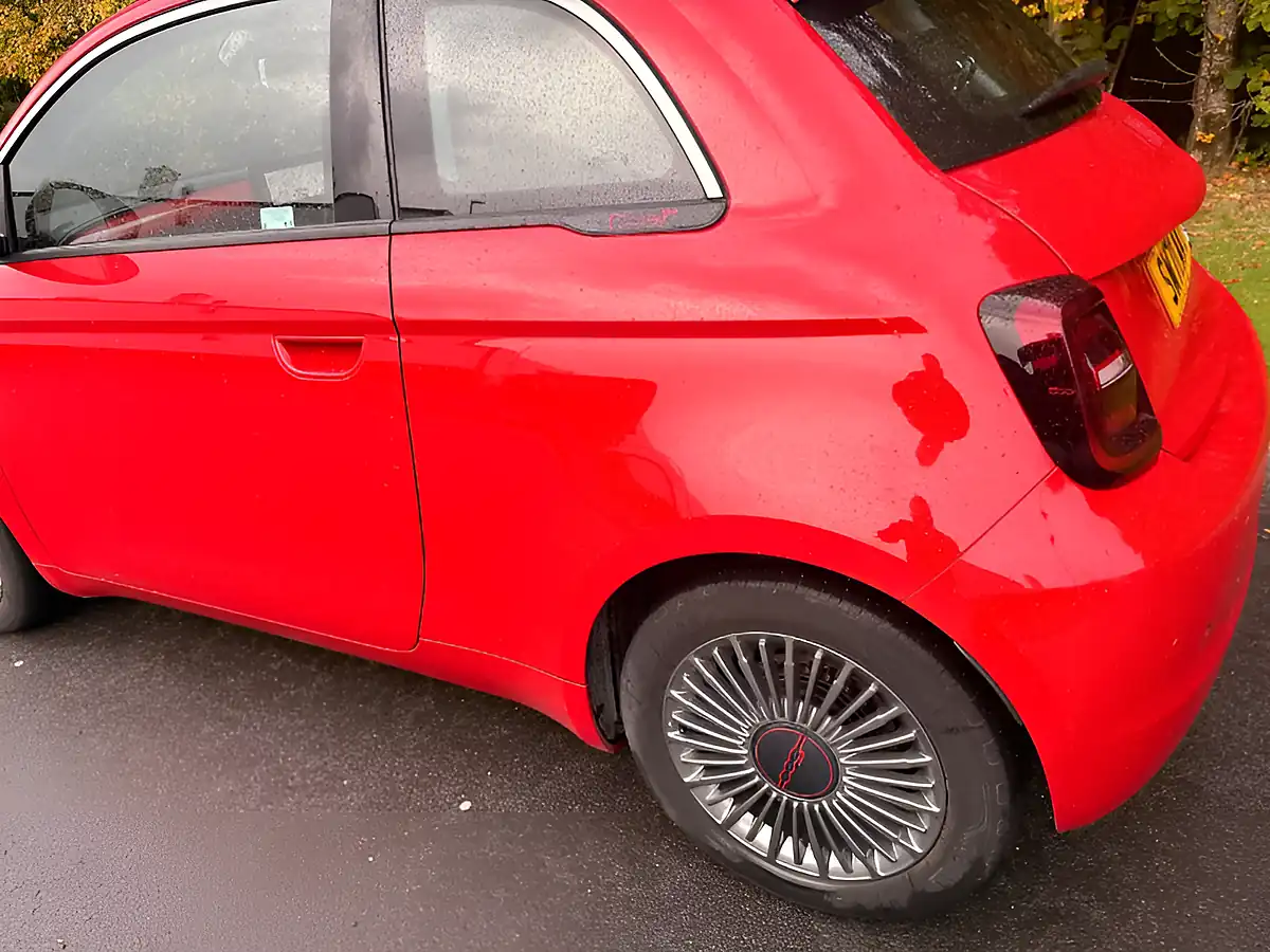 Used 2022 Fiat 500E Red Red - Interior and Exterior details 6