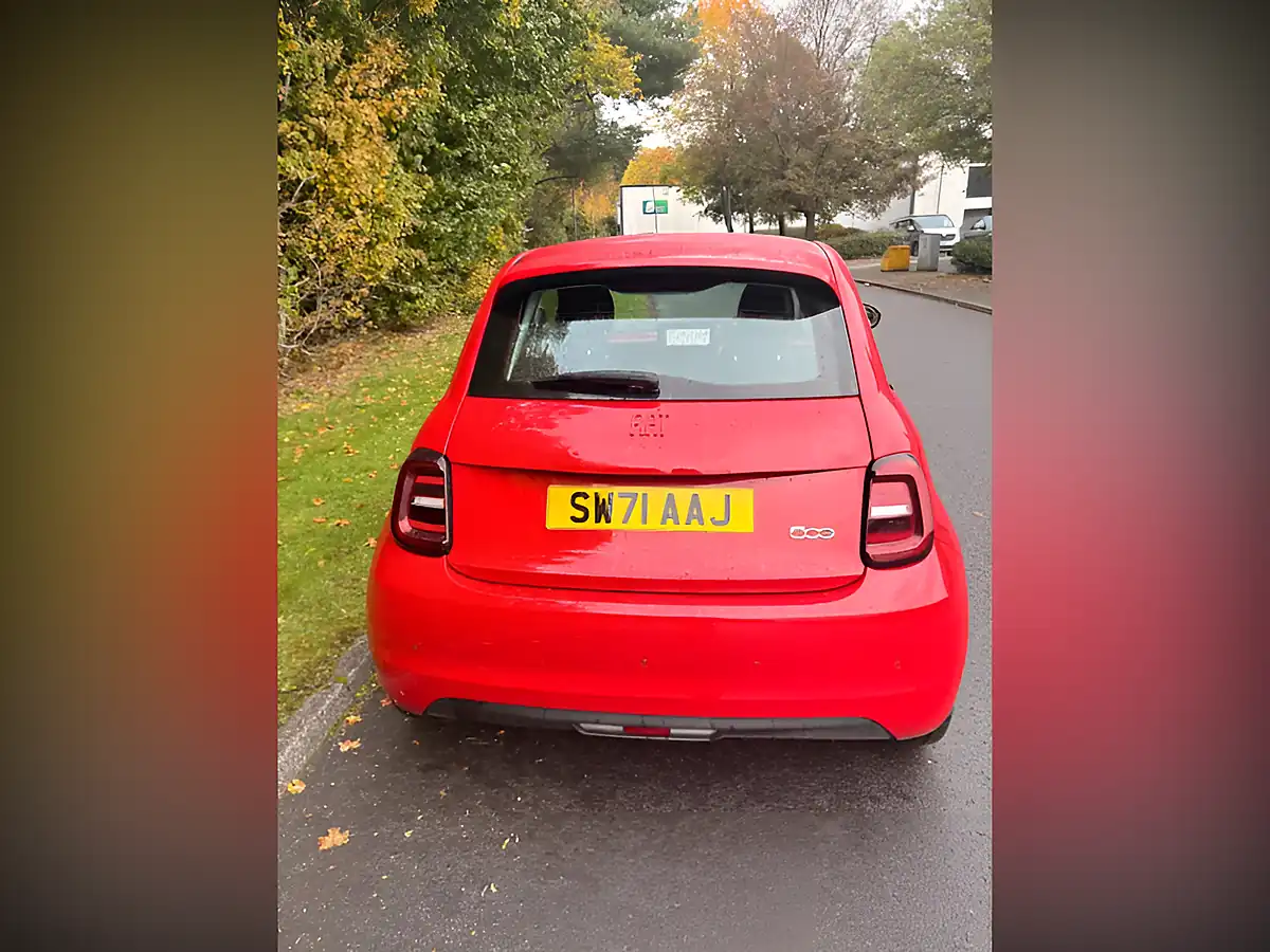 Used 2022 Fiat 500E Red Red - Interior and Exterior details 7