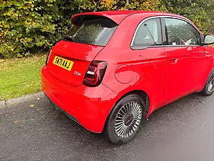 Used 2022 Fiat 500E Red Red - Interior and Exterior details 9