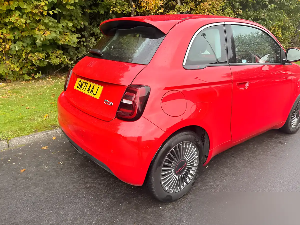 Used 2022 Fiat 500E Red Red - Interior and Exterior details 9