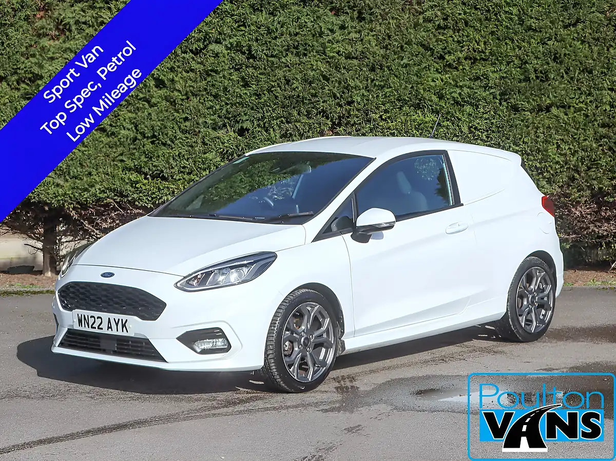 Used 2022 Ford Fiesta Van Sport Van Frozen White - Front View