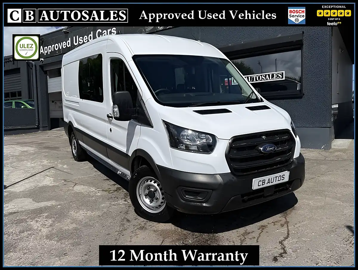 Used 2022 Ford Transit 350 Leader Crew White - Front View