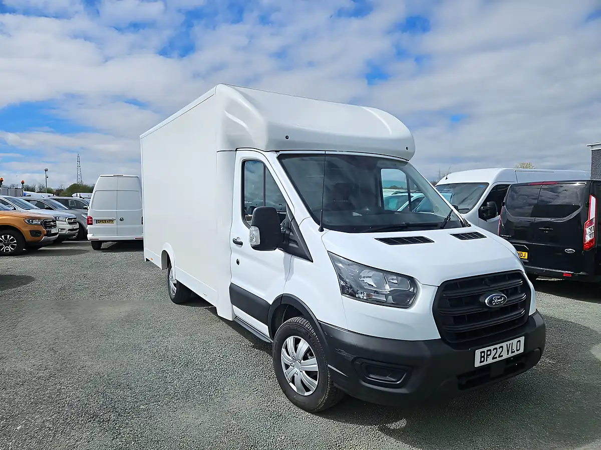 Used 2022 Ford Transit 350 Leader Luton White - Front View