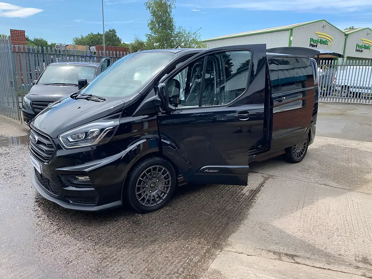 Used 2022 Ford Transit Custom Factory Ms-Rt Crew Van Double Cab Black - Interior and Exterior details 10