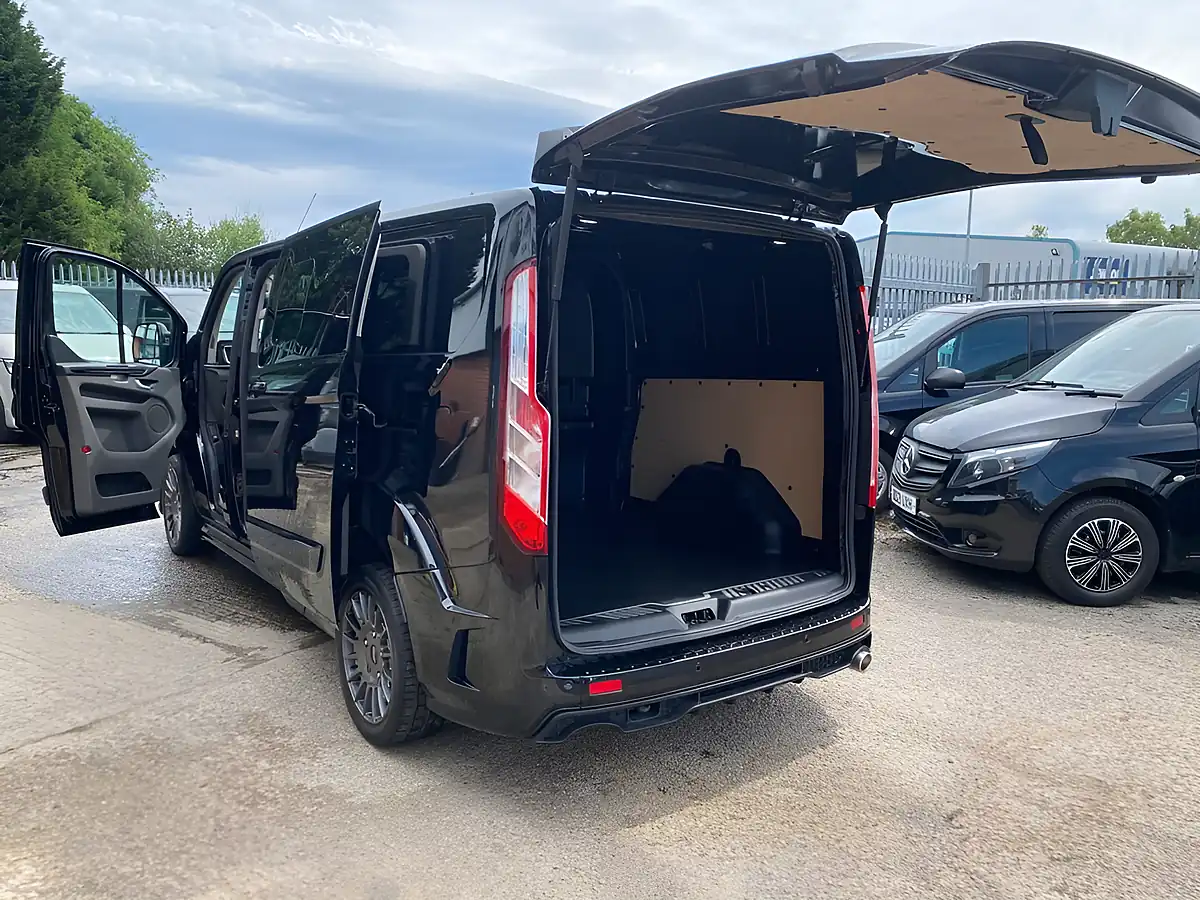 Used 2022 Ford Transit Custom Factory Ms-Rt Crew Van Double Cab Black - Interior and Exterior details 11