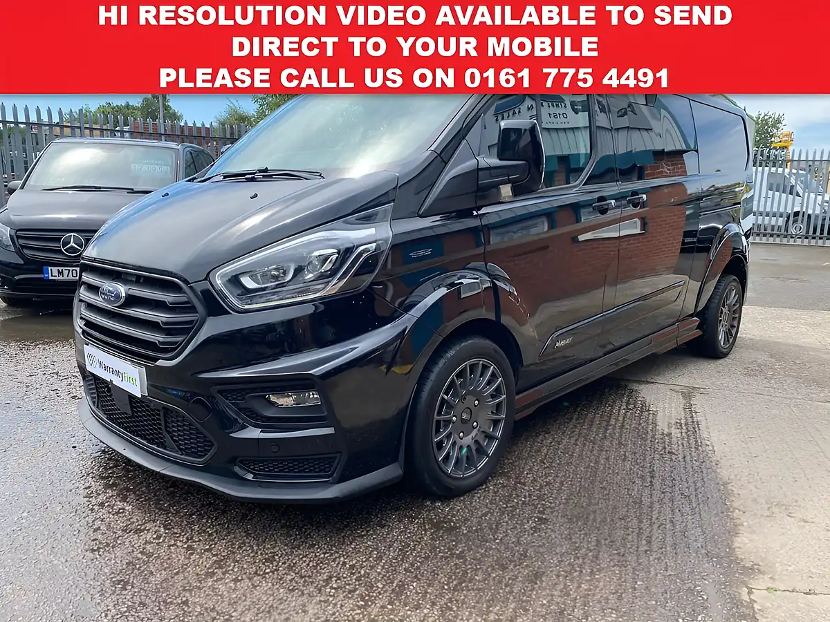Used 2022 Ford Transit Custom Factory Ms-Rt Crew Van Double Cab Black - Interior and Exterior details 3