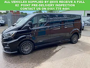 Used 2022 Ford Transit Custom Factory Ms-Rt Crew Van Double Cab Black - Interior and Exterior details 4