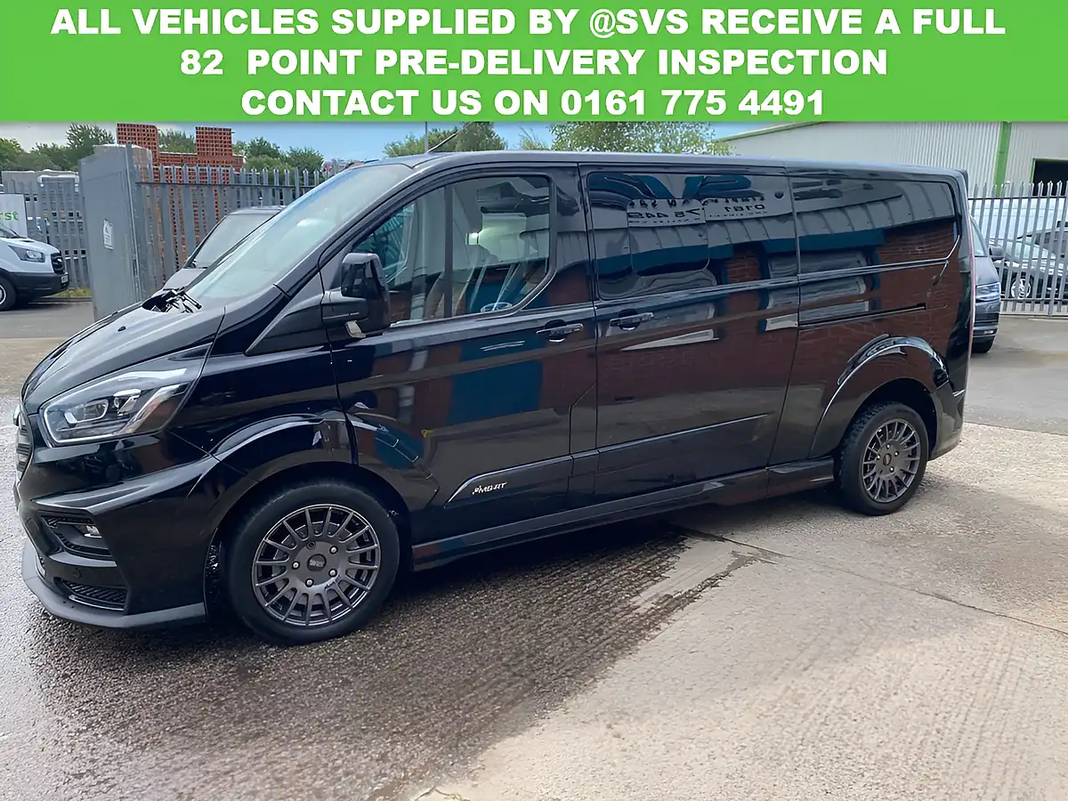 Used 2022 Ford Transit Custom Factory Ms-Rt Crew Van Double Cab Black - Interior and Exterior details 4