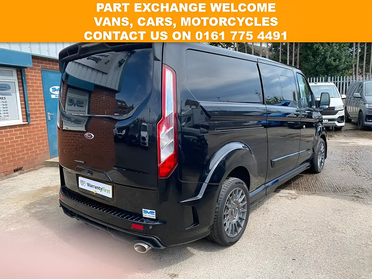 Used 2022 Ford Transit Custom Factory Ms-Rt Crew Van Double Cab Black - Interior and Exterior details 7