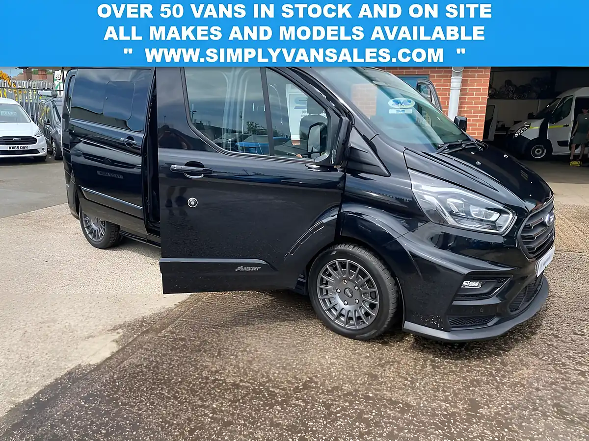 Used 2022 Ford Transit Custom Factory Ms-Rt Crew Van Double Cab Black - Interior and Exterior details 9