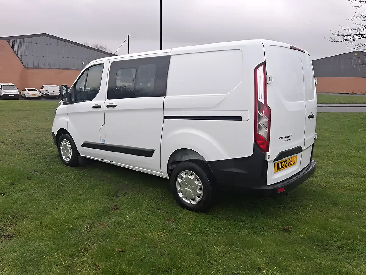 Used 2022 Ford Transit Custom Leader Crew Van Double Cab White - Interior and Exterior details 3