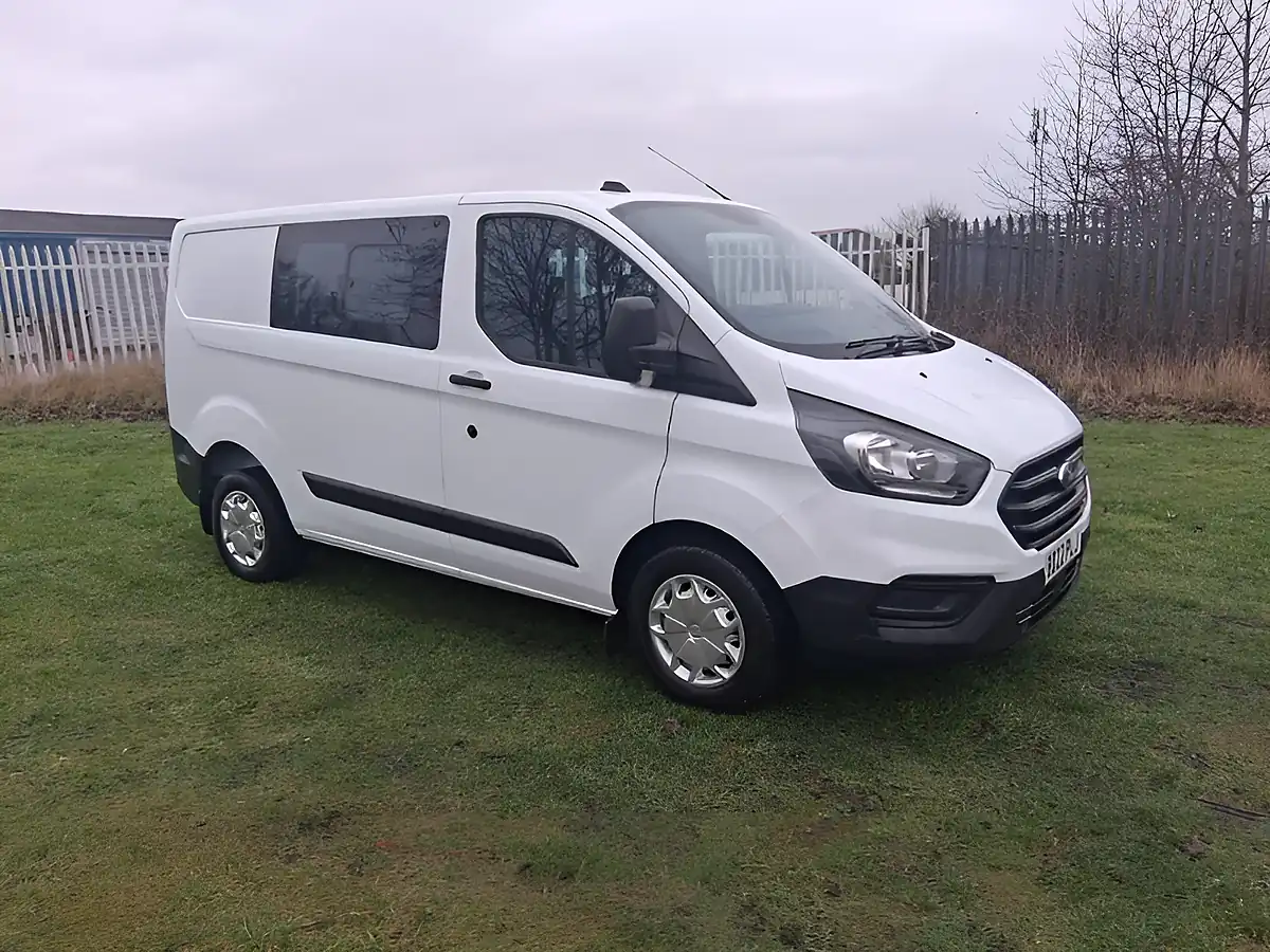 Used 2022 Ford Transit Custom Leader Crew Van Double Cab White - Interior and Exterior details 7