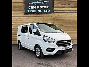 Used 2022 Ford Transit Custom Limited Crew Van Double Cab Frozen White - Interior and Exterior details 2