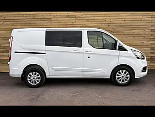 Used 2022 Ford Transit Custom Limited Crew Van Double Cab Frozen White - Interior and Exterior details 4