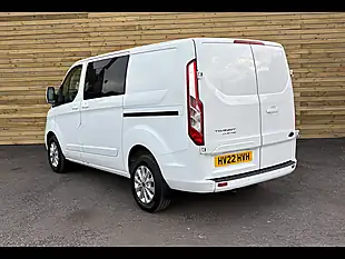 Used 2022 Ford Transit Custom Limited Crew Van Double Cab Frozen White - Interior and Exterior details 6