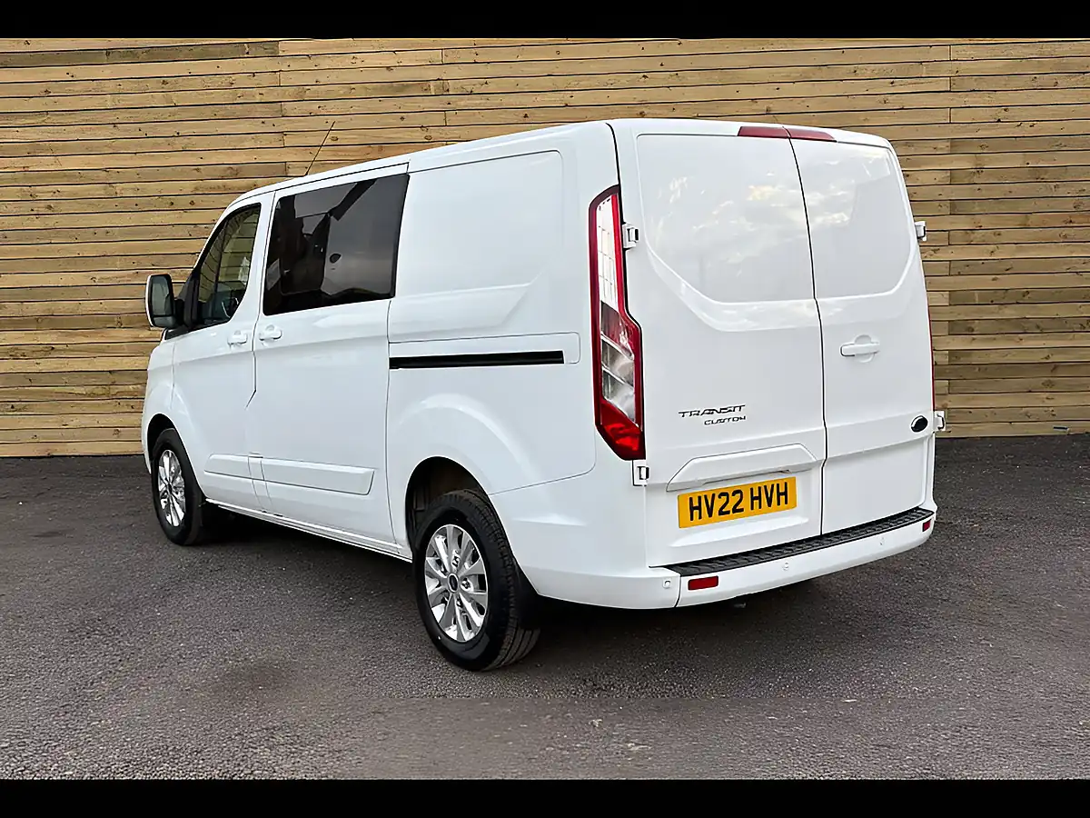 Used 2022 Ford Transit Custom Limited Crew Van Double Cab Frozen White - Interior and Exterior details 6