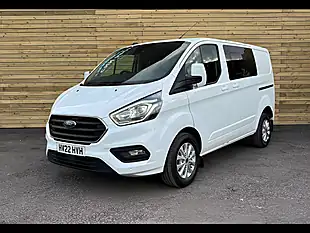 Used 2022 Ford Transit Custom Limited Crew Van Double Cab Frozen White - Interior and Exterior details 8
