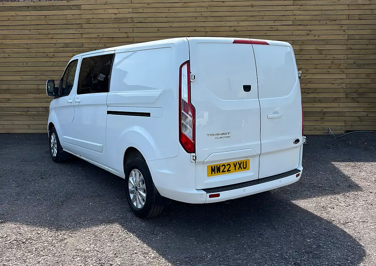 Used 2022 Ford Transit Custom Limited Crew Van Double Cab White - Interior and Exterior details 5