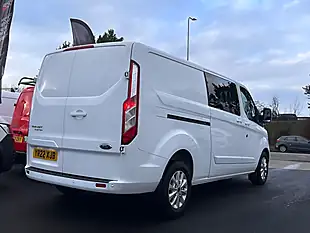 Used 2022 Ford Transit Custom Limited Crew Van Double Cab White - Interior and Exterior details 4