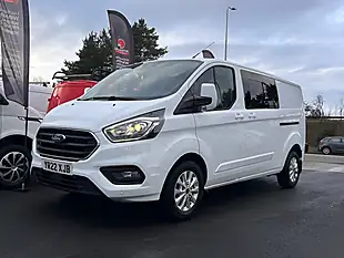 Used 2022 Ford Transit Custom Limited Crew Van Double Cab White - Interior and Exterior details 9