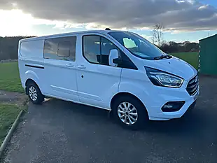 Used 2022 Ford Transit Custom Limited Crew Van L2 H1 White - Interior and Exterior details 4