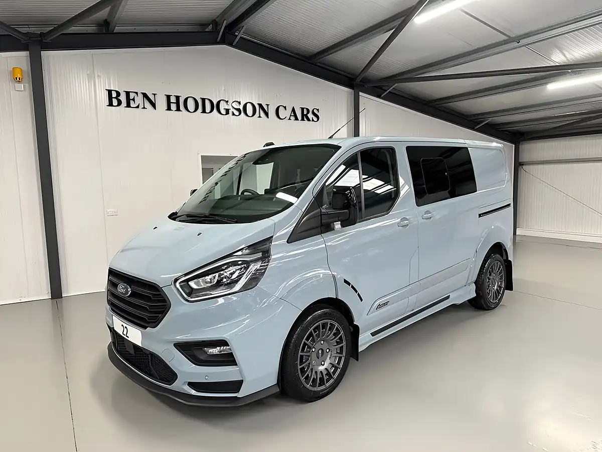 Used 2022 Ford Transit Custom Ms-Rt Crew Van Double Cab Grey - Interior and Exterior details 2