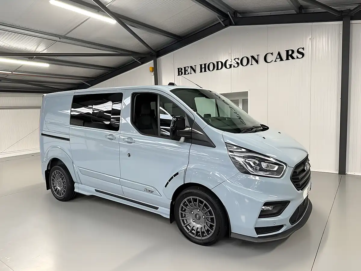 Used 2022 Ford Transit Custom Ms-Rt Crew Van Double Cab Grey - Interior and Exterior details 7