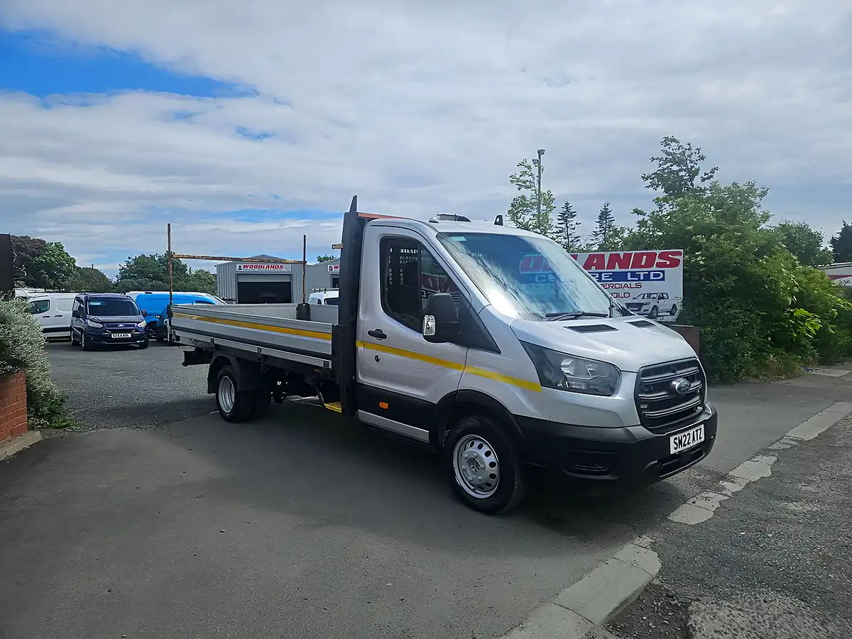Used 2022 Ford Transit Leader Dropside Silver - Front View